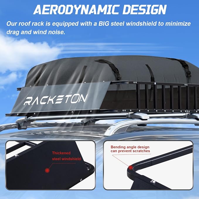 74”x39”x8” Roof Cargo Rack for SUV Car Trucks,Heavy Duty Cargo Basket Anti-Rust Top Luggage Rack