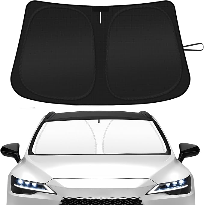 Car Windshield Sun Shade Compatible with 2023 2024 2025 2026 Lexus RX350 RX350F Sport RX350L Accessories Foldable Front Window Sunshade Custom Windshield Cover Sun Visor