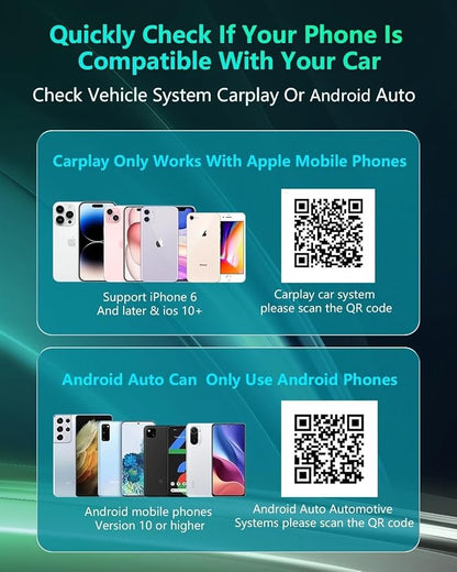 TheCoolCube Wireless Carplay Adapter Wired to Wireless Plug & Play Auto Connect Converter for iPhone iOS 10+ / Factory Wired Car Play Car from 2016 (A21)