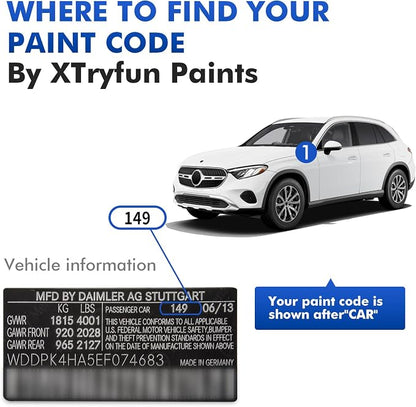 799 Diamond White Touch Up Paint Compatible with Mercedes Benz, DIY Car Paint Scratch Repair, Quick & Easy Fix Automotive Scratch Repair for C/E/S/G/CLA/CLE/GLA/GLB/GLC/GLE/GLS/EQB/EQE