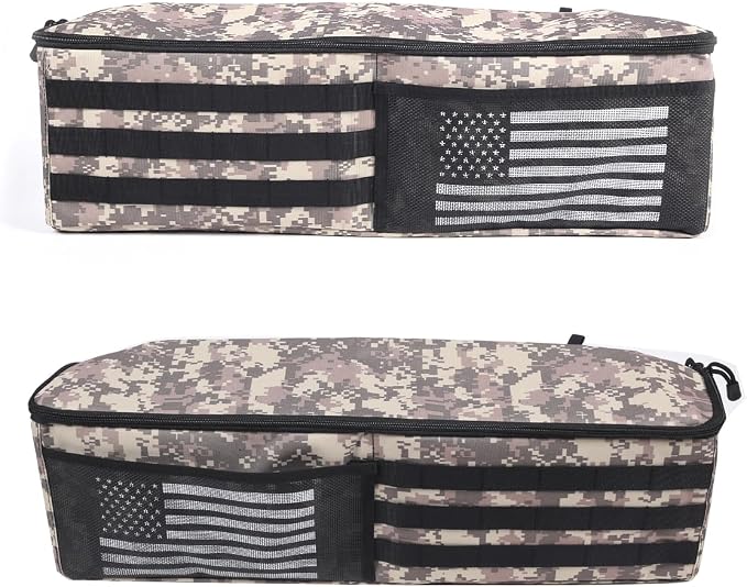 Aunginsy 2PCS Trunk Organizer Compatible with Toyota FJ Cruiser 2007-2021+, Car Left & Right Side Trunk Storage Bags Backseat Hanging Storage Multi-Compartment Accessories, With Camouflage Pattern