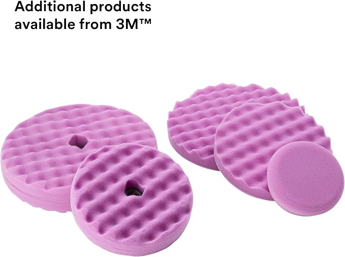 3M Perfect It 1 Step Foam Finishing Pad, 33042, Hook it, Tight Spot Buffing, Collision Repair, High Gloss Polish, 6 in, 2 Pads/Bags