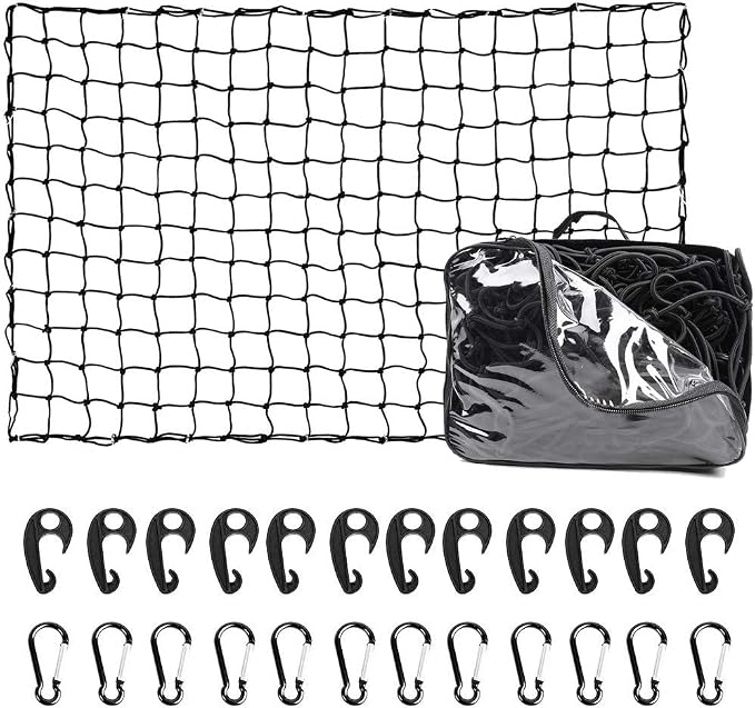 XCAR 64"x 39"x 4" Universal Roof Rack Basket Black with 3' x 4' Cargo Net and Rooftop Cargo Carrier Bag 15 Cubic ft - Car Top Luggage Storage Holder Baskets for SUV Truck Vehicle