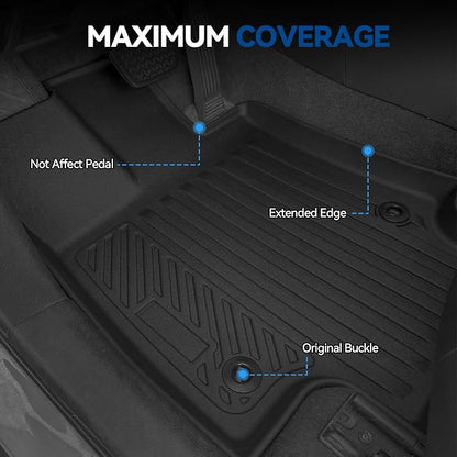 Custom Fit Floor Mats for 2026 Toyota C-HR, All Weather TPE Floor Liners & Trunk Mat & Backrest Protectors & Door Sill Guard, Odorless Full Set Interior Accessories