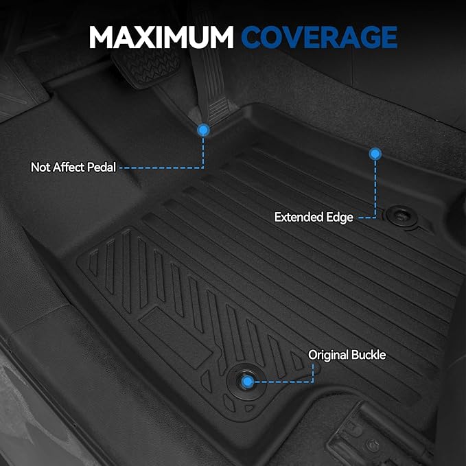 Custom Fit Floor Mats for Toyota RAV4 Hybrid 2026(Not for Phev)(Not for Cargo Area with subwoofer), All Weather TPE Floor Liners & Trunk Mat & Backrest Protectors, Full Set Interior Accessories