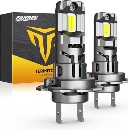 FORENNER 𝐍𝐞𝐱𝐭-𝐆𝐞𝐧 H7/H7LL Fog Bulbs, 50000LM Super High Output, 6500K Cool White, Compact 1:1 OEM Plug-and-Play, CANbus Ready Error Free, IP68 Waterproof, 8500+ Longer Lifespan, Pack of 2