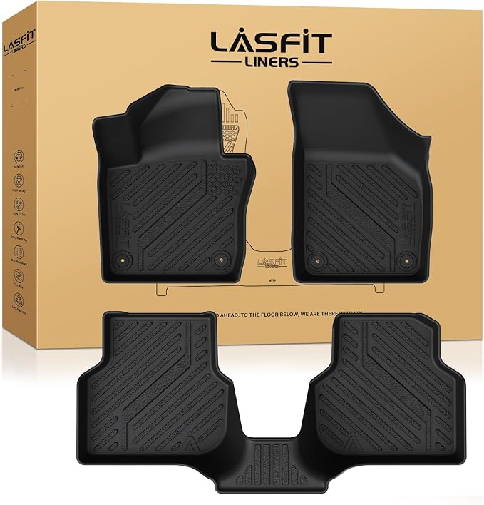 ASFIT 3D Custom fit Floor Mats for VW Volkswagen Jetta 2011 2012 2013 2014 2015 2016 2017 2018, All-Weather Protection TPE 1st & 2nd Row Car Mats, Super Duty, Easy to Clean, Not Fit SportWagen