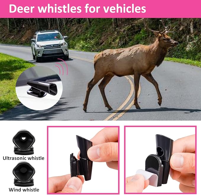 Car Roadside Emergency Kit - Pink Roadside Assistance Emergency Kit with Jumper Cables, Auto Tool Set, Deer Whistles, Winter Car Safety Roadside Assist Kit for Teen Girl and Ladies
