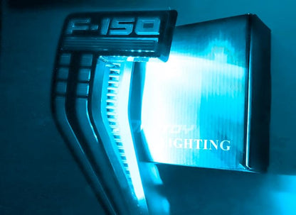 iJDMTOY Aqua Ice Blue LED Background Illumination Lighting Kit Compatible with 2021-up Ford F150 Side Fender Emblem