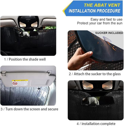 Windshield Sun Shade Dragons Front Window Block UV Shades Visor Reflective Retractable for Car SUV Trucks