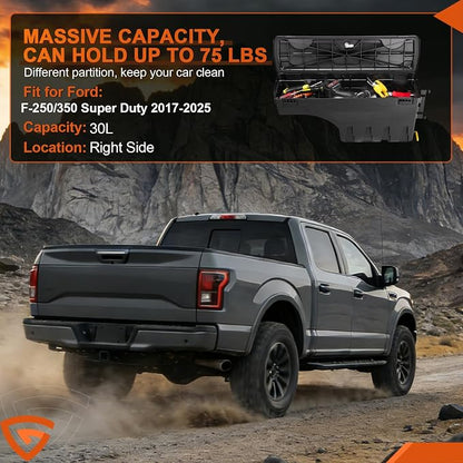 GEARLAST Truck Bed Storage Box Fit for Ford F-250/350 Super Duty 2017-2025 Passenger Side,Right Toolboxs SwingCase