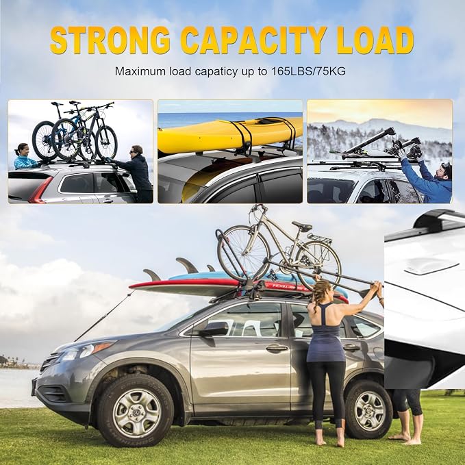 OCPTY Roof Rack Cross Bars Fit for Subaru Forester 2009 2010 2011 2012 2013 Cargo Bars for Cargo Carrier Bag Luggage Kayak Canoe Bike Snowboard Skiboard - Fits Side Rails Models ONLY
