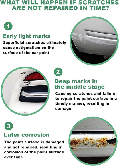 Car Touch Up Paint Silver Metallic, Color Accurate Car Scratch Repair Remover Pen Fix Auto Paint Chips and Nicks