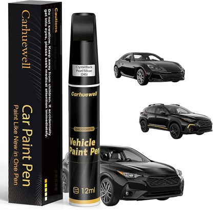 Crystal Black Pearl/Silicae(D4S) Touch Up Paint Compatible with SUBARU, Exact Match Car Paint Pen Automotive Scratch Repair Remover Kit Quick & Easy Solution for Vehile Chips and Nicks