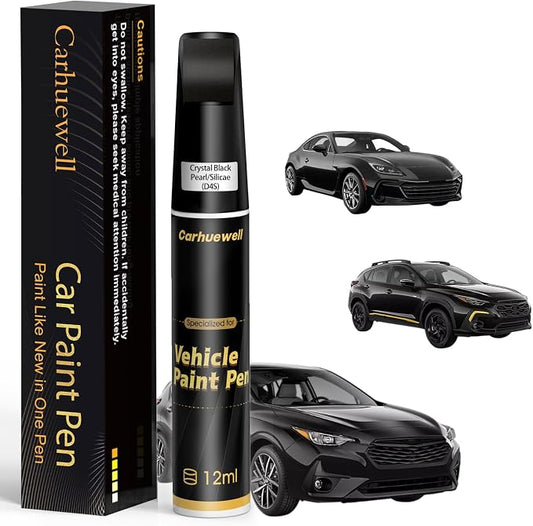 Crystal Black Pearl/Silicae(D4S) Touch Up Paint Compatible with SUBARU, Exact Match Car Paint Pen Automotive Scratch Repair Remover Kit Quick & Easy Solution for Vehile Chips and Nicks