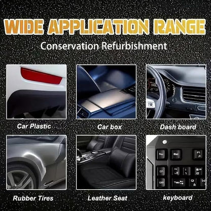 Premium Tire Coating & Trim Restorer,Bring Back the Original Deep Black Shine to Rubber and Plastic,Long-Lasting Ceramic Coating & UV Protection,TireCoating Paste for Car Tire Plastic Trim Care