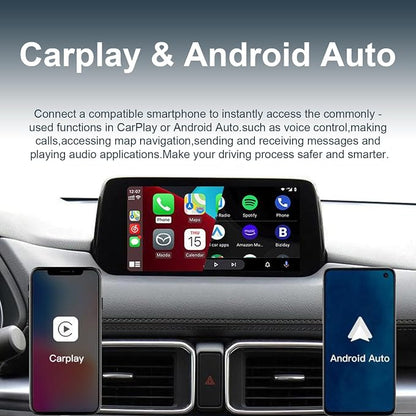 Mazda Apple CarPlay & Android Auto Retrofit Kit (2025 Upgrade) - OEM TK78-66-9U0C Hub for MZD Connect - Compatible with Mazda 2/3/6/CX-3/CX-5/CX-9/MX-5 (2015-2020 Models) (P2)