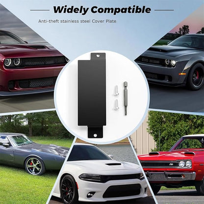 Tamper Metal Cover Plate Comes with Installation Tool Steel Protective Set for Automotives Use Anti Theft Steel Plate for Automotives Use