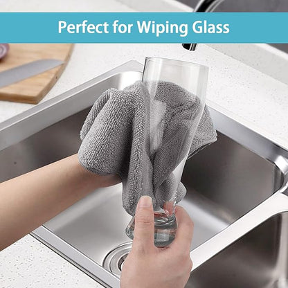 HOMEXCEL Grey Microfiber Cleaning Cloth 600 Pack, Microfiber Towel for Cars, Lint Free, Scratch-Free, Highly Absorbent, and Cleaning Rags for House, Window and Glass, Cars, TV Screen 11.5 X11.5 inch