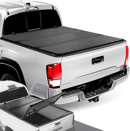 DNA MOTORING New Upgrade Truck Bed Top Hard Solid Tri-Fold Tonneau Cover Compatible with 05-15 Toyota Tacoma 5Ft Bed , TTC-HARD-054