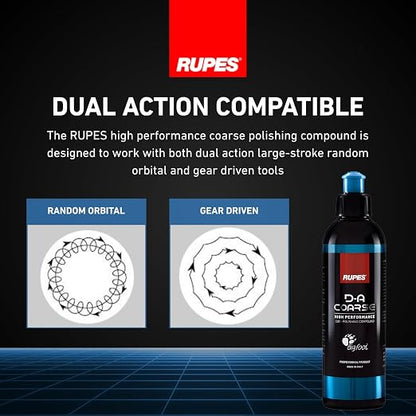RUPES 250 ml D-A Coarse High Performance Cut Polishing Compound for Car Detailing & Removing Scratches (Pack of 1) | Mirco-Abrasive Technology | Removes Swirl Marks and Moderate to Severe Defects