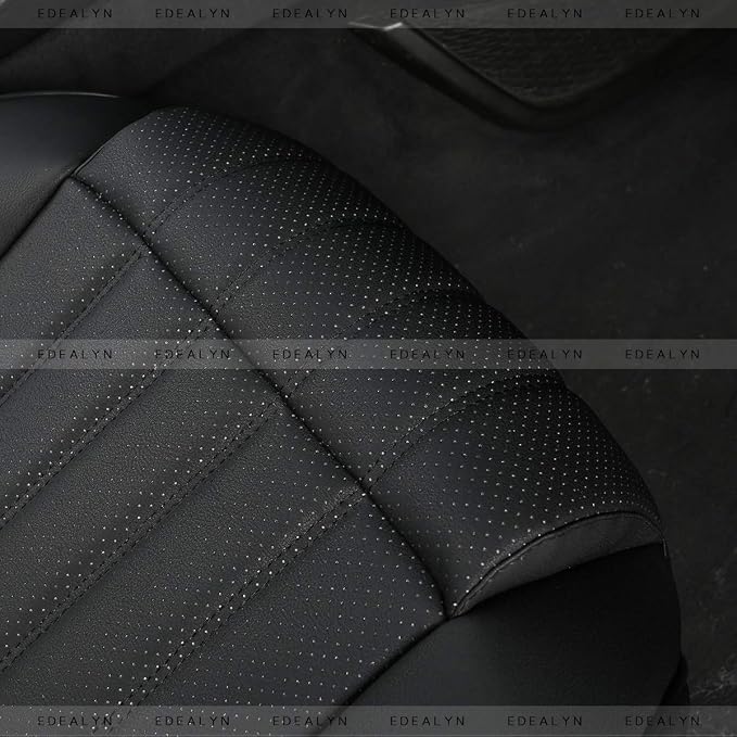 (1 PCS Car Seat Cover Width20.86 by deep 20.86 inches PU Leather Auto Bottom Seat Protector Cover with Comfort Leg Support Pillow Fit Most Front Driver Seat (Beige with Leg Rest)