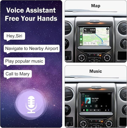 Wireless CarPlay Retrofit Kit Decoder, Compatible with Ford (2013–2015) SYNC 2 System, Supports Android Auto, Mirror Link & Reverse Camera, USB