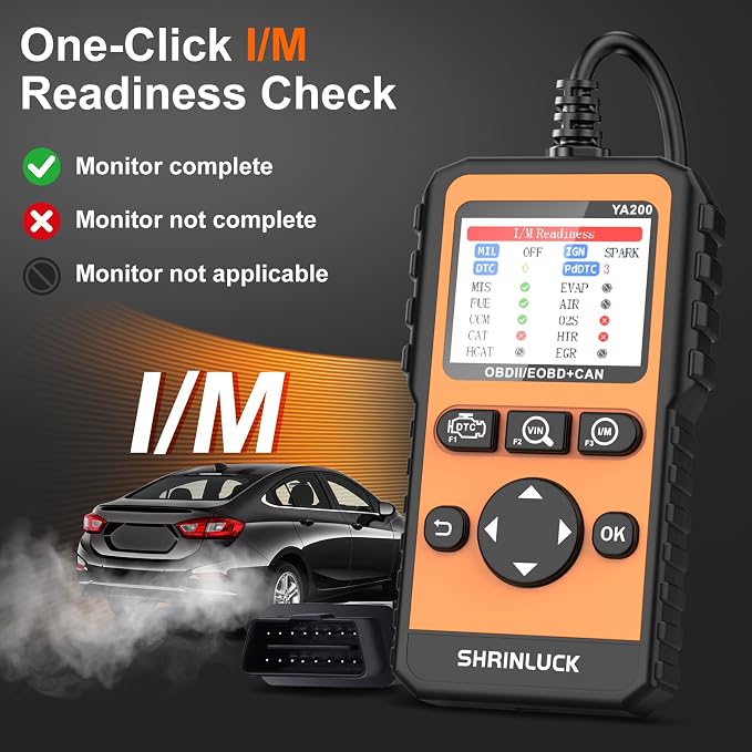 Y2 2.8'' Color Graphing Screen OBD2 Scanner Diagnostic Tool,Enhanced PRO Check and Reset Engine Fault Code,DTC Lookup,O2 Sensor Test,Live Data,Freeze Frame,OBDII Code Reader Tool for All Cars