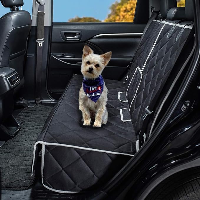 petalage Dog Car Seat Cover Waterproof 56” x 50“ for for Trucks Cars & SUVs Back Seat Heavy-Duty Nonslip Pet Car Seat Cover Protector