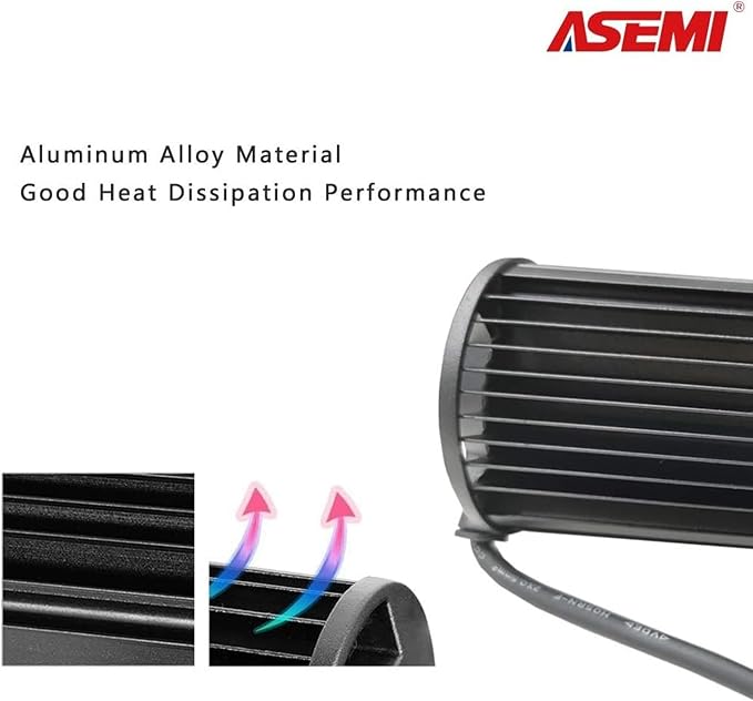 (2 Pack) ASEMI 4-Inch Car Light Bar 60watt Work Light Driving Fog Off Road Lights Triple Row Waterproof Spot Flood Combo Beam LED Cubes Lights for Pickup Truck ATV UTV Boat