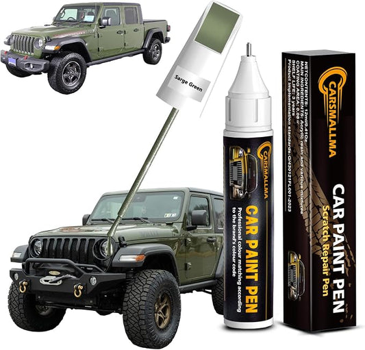 Touch Up Paint for Jeep Sarge Green(PGG), Color Exact Match Auto Paint Repair Pen Fix Chips and Nicks Scuff