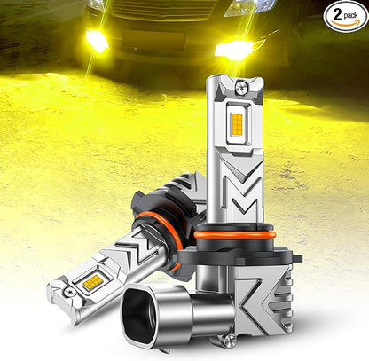 SEALIGHT H10 9140 9145 LED Fog Light Bulbs, 17,000LM 800% Brighter H10 LED Fog Lights, 3500K Amber Yellow Strong Light Penetration, Super Bright, Plug and Play