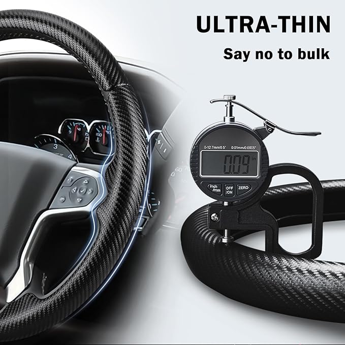 Steering Wheel Cover for Chevy Silverado 1500 2014-2018/2500 2500HD 3500 3500HD 2015-2019/ 4500HD 5500HD 6500HD 2019-2024/ Suburban Tahoe 2015-2020/ Traverse 2018-2023 Chevrolet