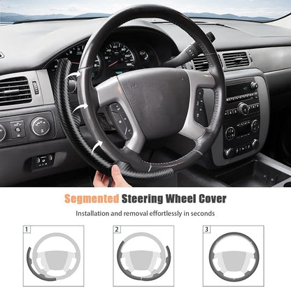 Aimato Customized Steering Wheel Cover for Chevy Silverado 1500 2007-2013/GMC Sierra 2007-2013/2500 3500 Suburban Tahoe Yukon 2007-2014/Traverse 2009-2017/GMC Sierra 2500 3500 2008-2014