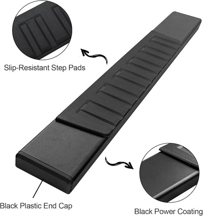 6 inches Regular Running Boards Compatible with 2019-2026 Chevy Silverado/GMC Sierra 1500, 2019-2026 2500/3500 Regular/Standard/Single Cab Side Steps Nerf Bars Black