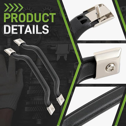 55009801K Front Interior Door Handle Pull Strap Kit | Compatible with Jeep Wrangler YJ 1987-1995 Black Left Driver and Right Passenger Side Pack of 2
