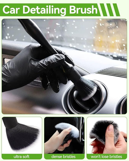 8Pcs Car Wash Kit, 62’’ Car Wash Brush with Long Handle, Microfiber Carwash Kit Set, Car Washing Supplies for Cars RV Truck Exterior