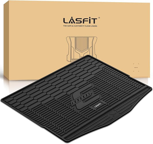LASFIT Trunk Mat for Ford Mustang Mach-E 2021-2025 2026 (Trunk Base Upper Position) TPE All Weather Custom Fit Cargo Liner