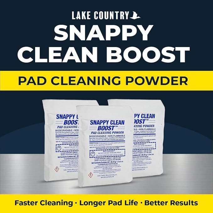 Snappy Cleaner Powder - Concentrated Pad Cleaning Powder Formula for Foam, Wool & Microfiber Pads. Removes wax and polish residue and extends pad life. 11lbs. (5 Liter)