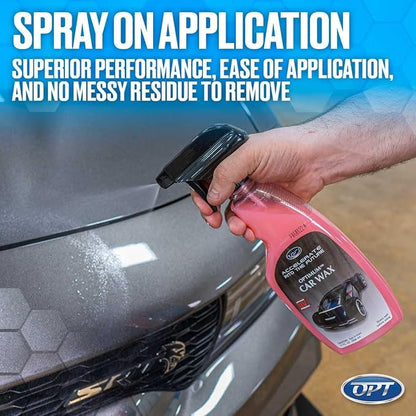 Optimum Car Wax - Carnauba Spray Wax for Cars, Trucks, Motorcycles, Boats and RVs, Patented UV Protection, For All Exterior Surfaces, Up to 5 Months Protection (17 Oz)