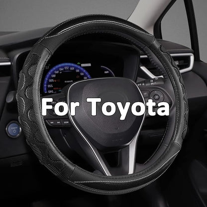 GIANT PANDA Steering Wheel Cover for Toyota, Auto Car Steering Wheel Cover for Toyota Highlander Rav4 Corolla Camry,Standard Size- Black