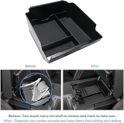 CDEFG Center Console Organizer Tray for 2022 2023 2024 Acura MDX Armrest Tray Storage Box Secondary Insert Coin Container 2022-2024 Acura MDX Interior Accessories (Black Trim)