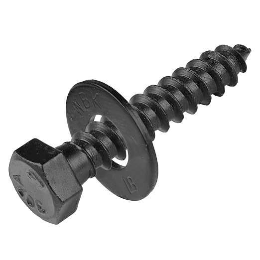 3/8 x 2 (50 Pack) Lag Screw Kit, 50 Screws and 50 Washers, Ceramic Black Ruspert Coating for Exterior Use, Meets ASTM A307 and ASME B18.2.1, Industrial/Commerical Grade by Makers Bolt