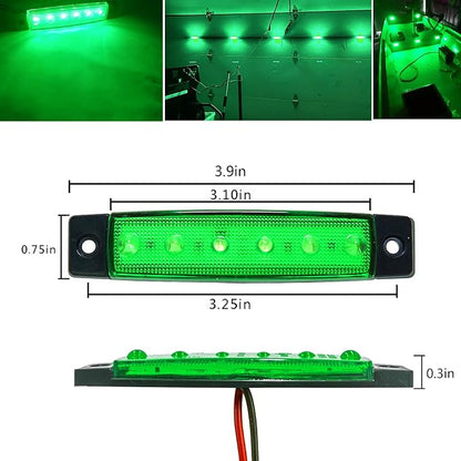 20 Pcs Green LED Rock Strip Lights,Wheel Well Underglow Lighting Kits,Car Rock Lights Exterior Side Marker Lights for Wrangler Truck Golf Cart RV RV SUV Offroad