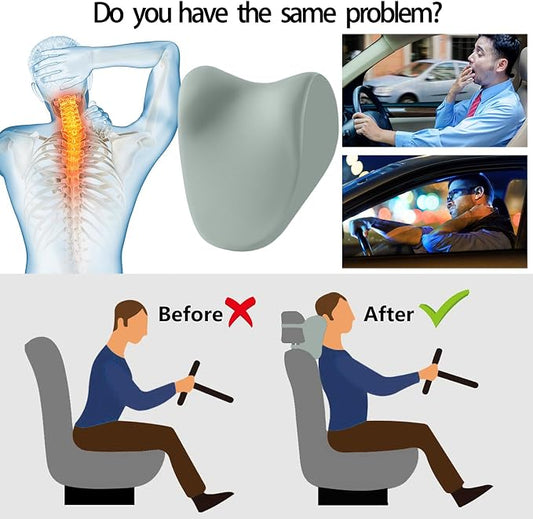 Car Neck Pillow for Driving, car headrest Pillow Head and Neck Rest Pillow for car headrest, Neck Support for car Driving or Traveling or Sleeping of Accessories with Memory Foam