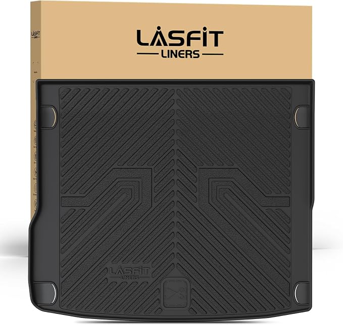LASFIT Cargo Mat for Audi Q5/SQ5 2009-2017, Custom Fit All-Weather TPE Trunk Mat for Audi Accessories, Waterproof, Easy to Clean, Black