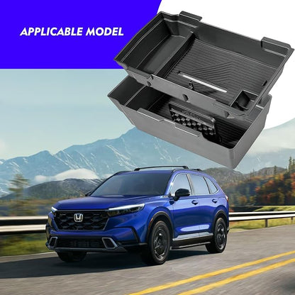 2PCS 2026 Honda CR-V CRV Hybrid Accessories Double Center Console Organizer Tray for 2026 2025-2023Honda CR-V (Hybrid) Console Organizer 2025 CRV Console Armrest Tray 2026 CR-V Storage Box