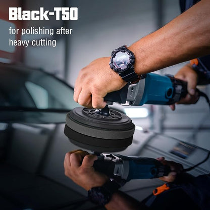 Black Soft Polishing Pad, 3Pcs 5.5" Buffing Pads for Final Finishing - Ultra Soft Foam Polish Pad for Automotive Polishing Smooth & Swirl-Free Finish