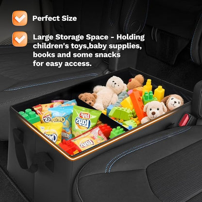 Shademax Car Seat Organizer for Chrysler Pacifica 2017-2025 2026 Accessories Backseat Organizer Car Console Organizer for Kids Toys, Baby Supplies, Dog Toys, Snack Organizer, Travel Storage Box