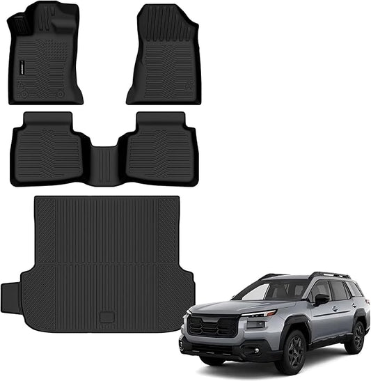 Auxko All Weather Floor Mats Cargo Mat for Subaru Outback 2026 All Season TPE Accessories Guard Odorless Anti-Slip Floor Liners Trunk Mat for Subaru Outback 2026